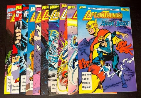 Captain Thunder and Blue Bolt #1-10 (SET) - Hero Comics - 1987