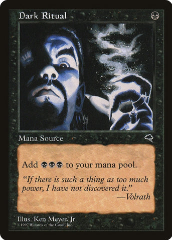 "Dark Ritual" - Magic The Gathering Card - Tempest