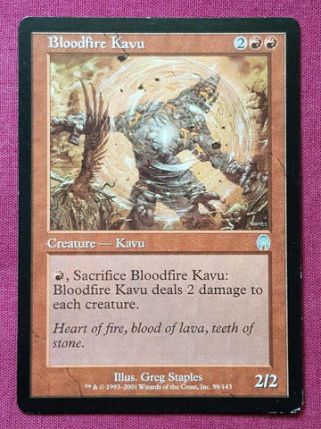 "Bloodfire Kavu" - Magic The Gathering Card - Apocalypse