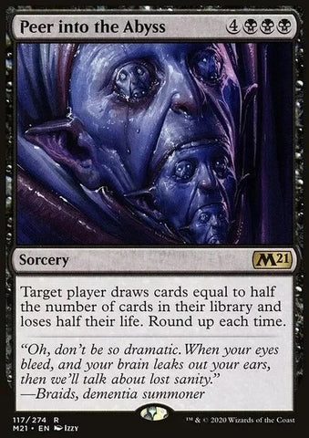 "Peer Into The Abyss" - Magic The Gathering Card - M21