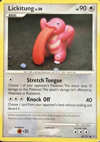 Lickitung Platinum 80/127 - Pokémon Card - 2009 - NON-Holo