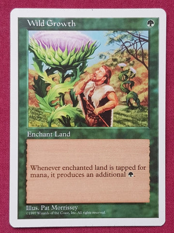 "Wild Growth" - Magic The Gathering Card - 5th Edition