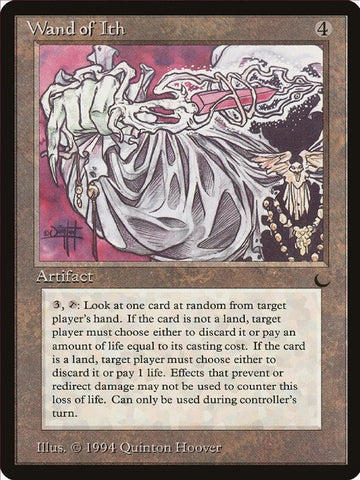 "Wand Of Ith" - Magic The Gathering Card - The Dark