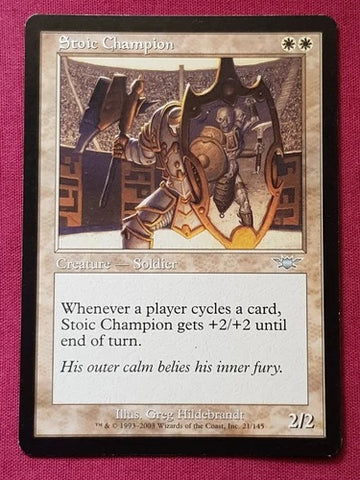 "Stoic Champion" - Magic The Gathering Card - Legions