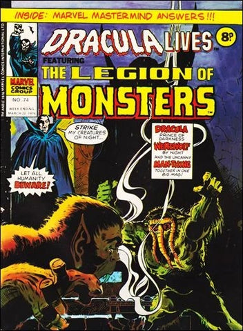 Dracula Lives #74 - Marvel Comics / British - 1976