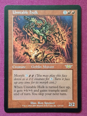 "Unstable Hulk" - Magic The Gathering Card - Legions