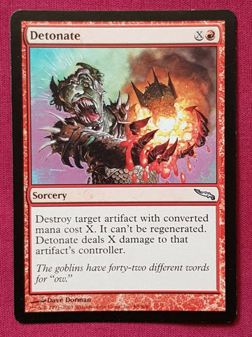 "Detonate" - Magic The Gathering Card - Mirrodin