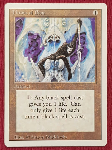 "Throne Of Bone" - Magic The Gathering Card - Revised