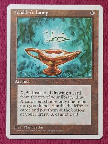 "Aladdin's Lamp" - Magic The Gathering Card - 4th Edition