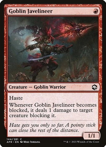 "Goblin Javelineer" x4 - Magic The Gathering Card - AFR - 4-Card Playset