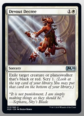 "Devout Decree" - Magic The Gathering Card - M20