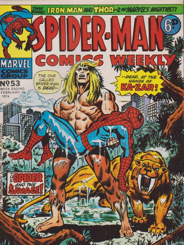 Spider-Man Comics Weekly #53 - Marvel Comics / British - 1974