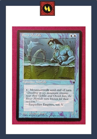 "River Merfolk" - Magic The Gathering Card - Fallen Empires