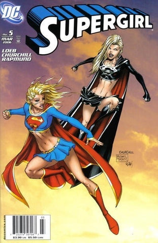 Supergirl #5 - DC Comics - 2006 - Churchill Blue Title Variant