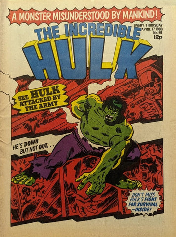 Hulk Comic #59 - #63 (5x Comics RUN) - Marvel Comics/British - 1980