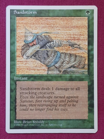 "Sandstorm" - Magic The Gathering Card - 4th Edition
