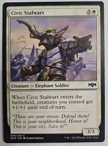 "Civic Stalwart" x4 - Magic The Gathering - RNA - 4-Card Playset