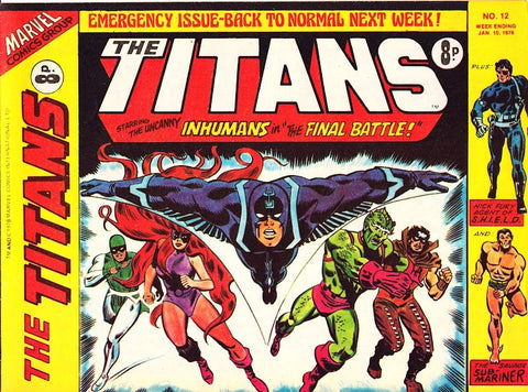 The Titans #12 - Marvel Comics / British - 1976