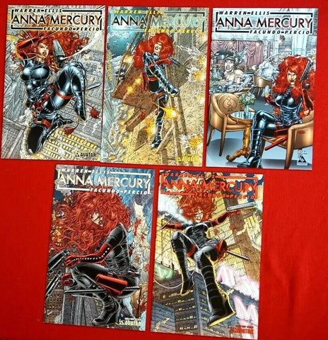 Anna Mercury #1 2 3 4 5 (Set) - Avatar - 2008 - All Wrap Variants