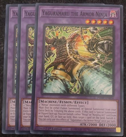 "Yaguramaru" PHHY-EN036 - Yu-Gi-Oh! - 3x Cards Playset - Photon Hypernova