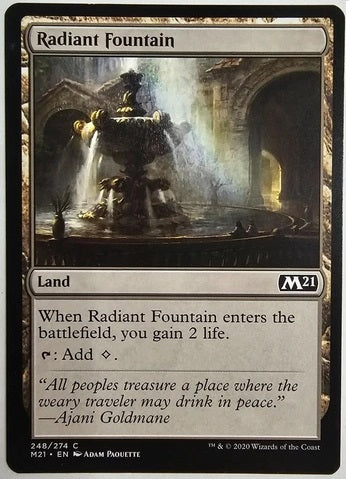 "Radiant Fountain" x4 - Magic The Gathering - M21 - 4-Card Playset