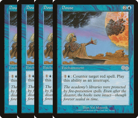 "Douse" x4 - Magic The Gathering Card - Urza's Saga - 4-Card Playset