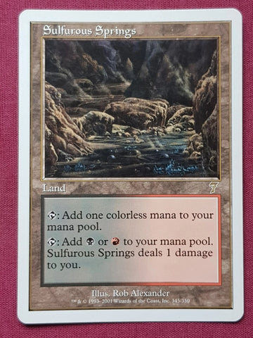 "Sulfurous Springs" - Magic The Gathering Card - 7th