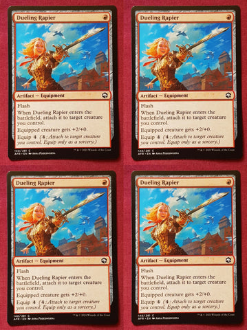 "Dueling Rapier" x4 - Magic The Gathering Card - AFR 2021 - 4-Card Playset