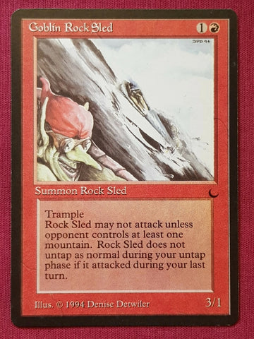 "Goblin Rock Sled" - Magic The Gathering Card - The Dark