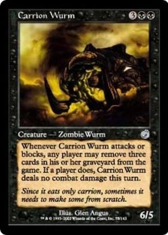 "Carrion Wurm" - Magic The Gathering Card - Torment
