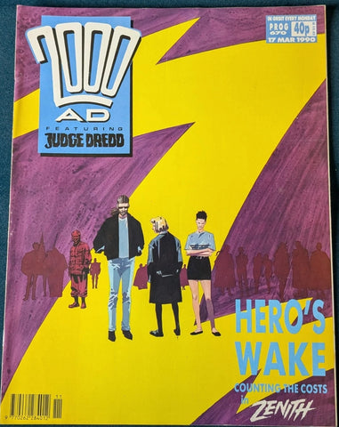 2000AD ft. Judge Dredd #670 - #674 (5x Comics RUN) - 1990