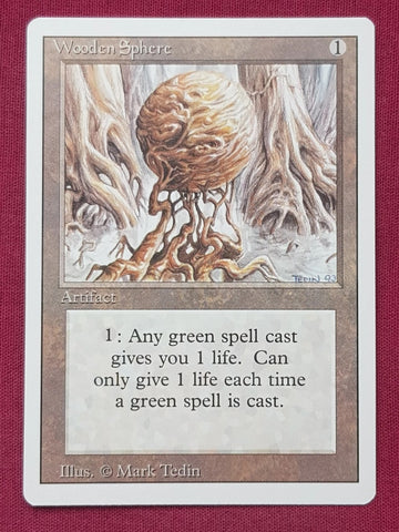 "Wooden Sphere" - Magic The Gathering Card - Revised