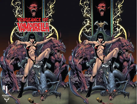 Vengeance of Vampirella #1 - Dynamite Comics - 2019 - Castro Trade Dress/Virgin Set