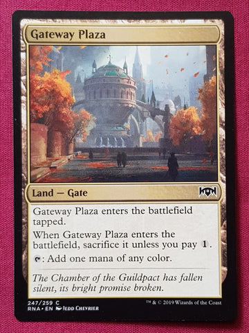 "Gateway Plaza" - Magic The Gathering Card - Guilds Of Ravnica