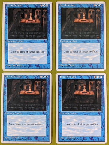 "Steal Artifact" x4 - Magic The Gathering - 4th Edition - 4-Card Playset
