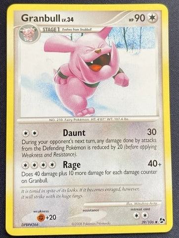Granbull 39/106 - Pokémon Card - Black & White - NON-Holo
