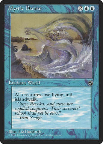 "Mystic Decree" - Magic The Gathering Card - Homelands