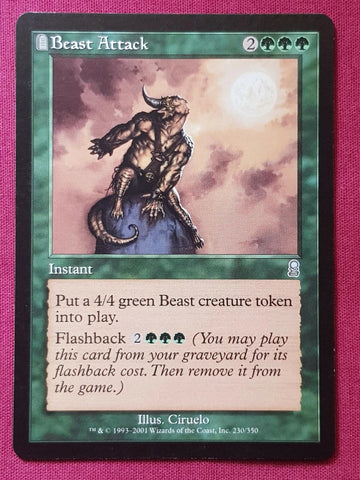 "Beast Attack" - Magic The Gathering Card - Odyssey