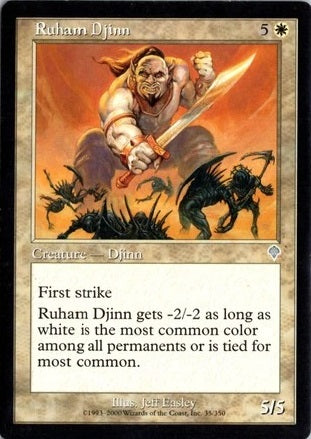"Ruham Djinn" - Magic The Gathering Card - Invasion