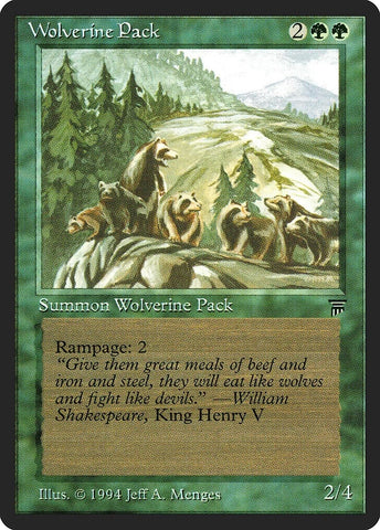 "Wolverine Pack" - Magic The Gathering Card - Legends