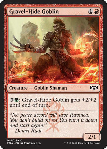 "Gravel-Hide Goblin" - Magic The Gathering Card - RNA