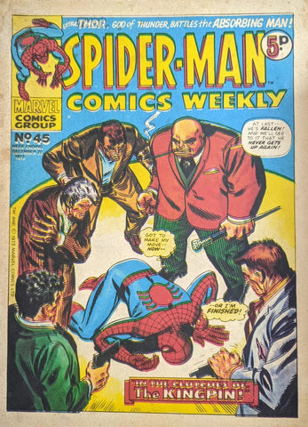 Spider-Man Comics Weekly #45 - Marvel/British Comic - 1973