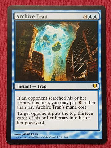 "Archive Trap" - Magic The Gathering Card - Zendikar