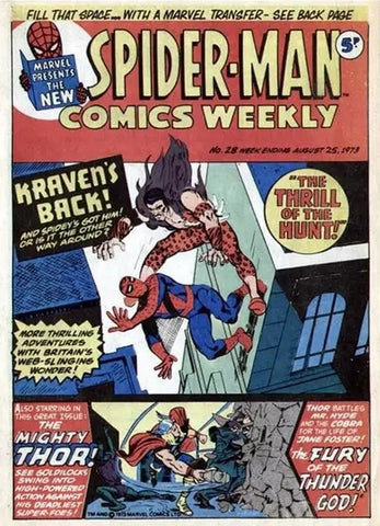 Spider-Man Comics Weekly #28 - Marvel/British Comic - 1973