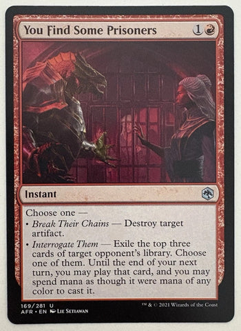 "You Find Some Prisoners" x4 - Magic The Gathering - AFR - 4-Card Playset