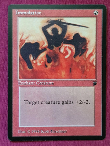 "Immolation" - Magic The Gathering Card - Legends