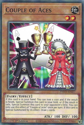 "Couple Of Aces" PHHY-EN027 - Yu-Gi-Oh! - 3x Cards - Photon Hypernova