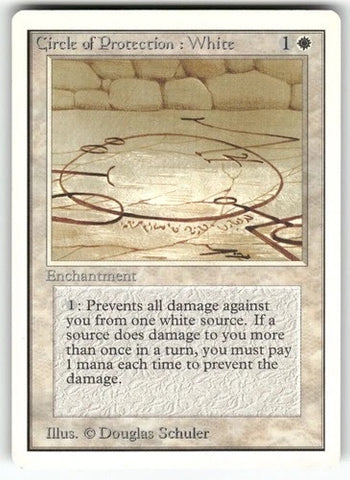 "Circle Of Protection: White" - Magic The Gathering - Unlimited
