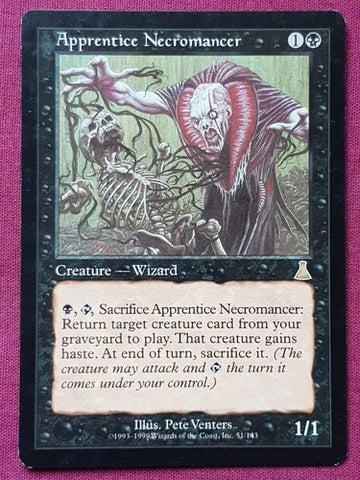 "Apprentice Necromancer" - Magic The Gathering Card - Urza's Destiny