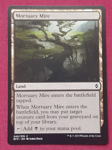 "Mortuary Mire" - Magic The Gathering Card - Battle For Zendikar